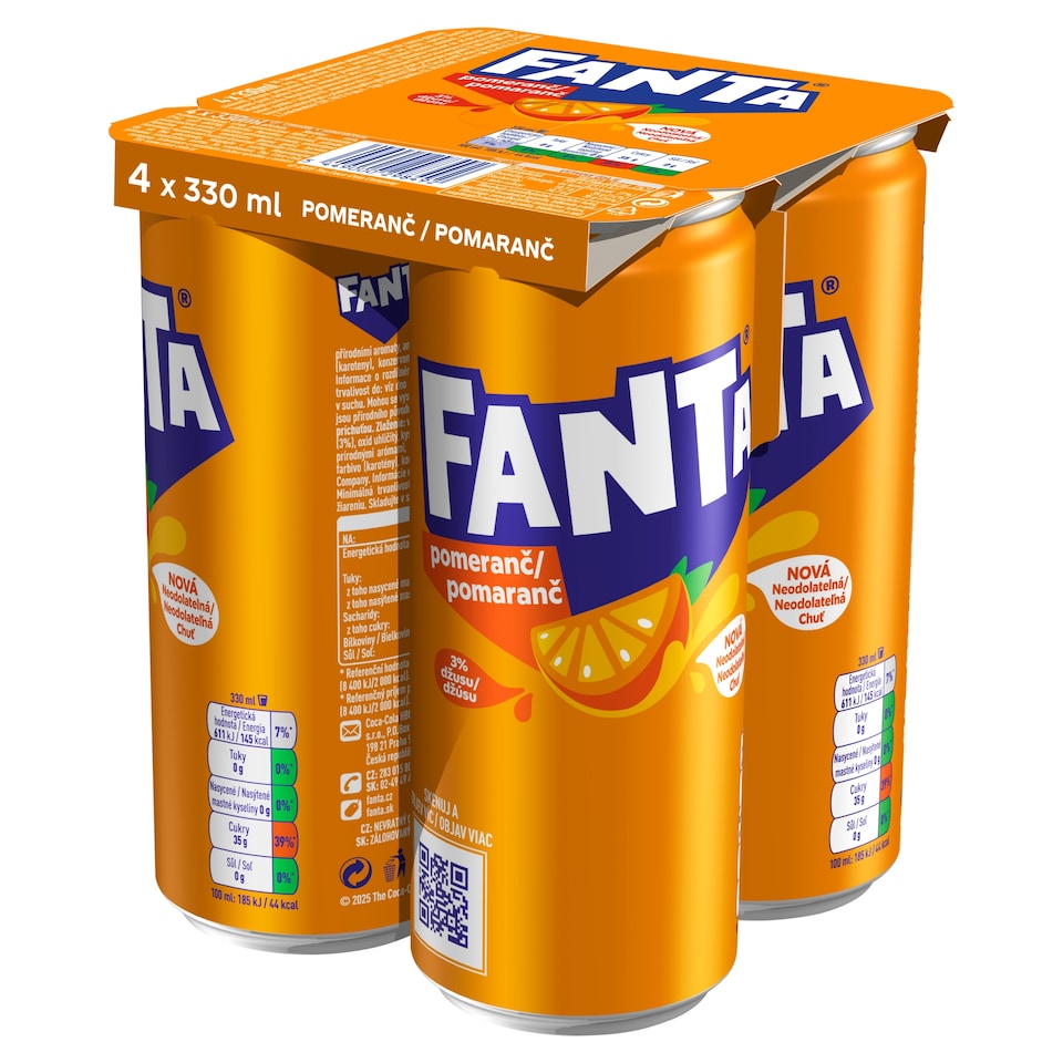 Fanta Pomaranč 4 x 330 ml