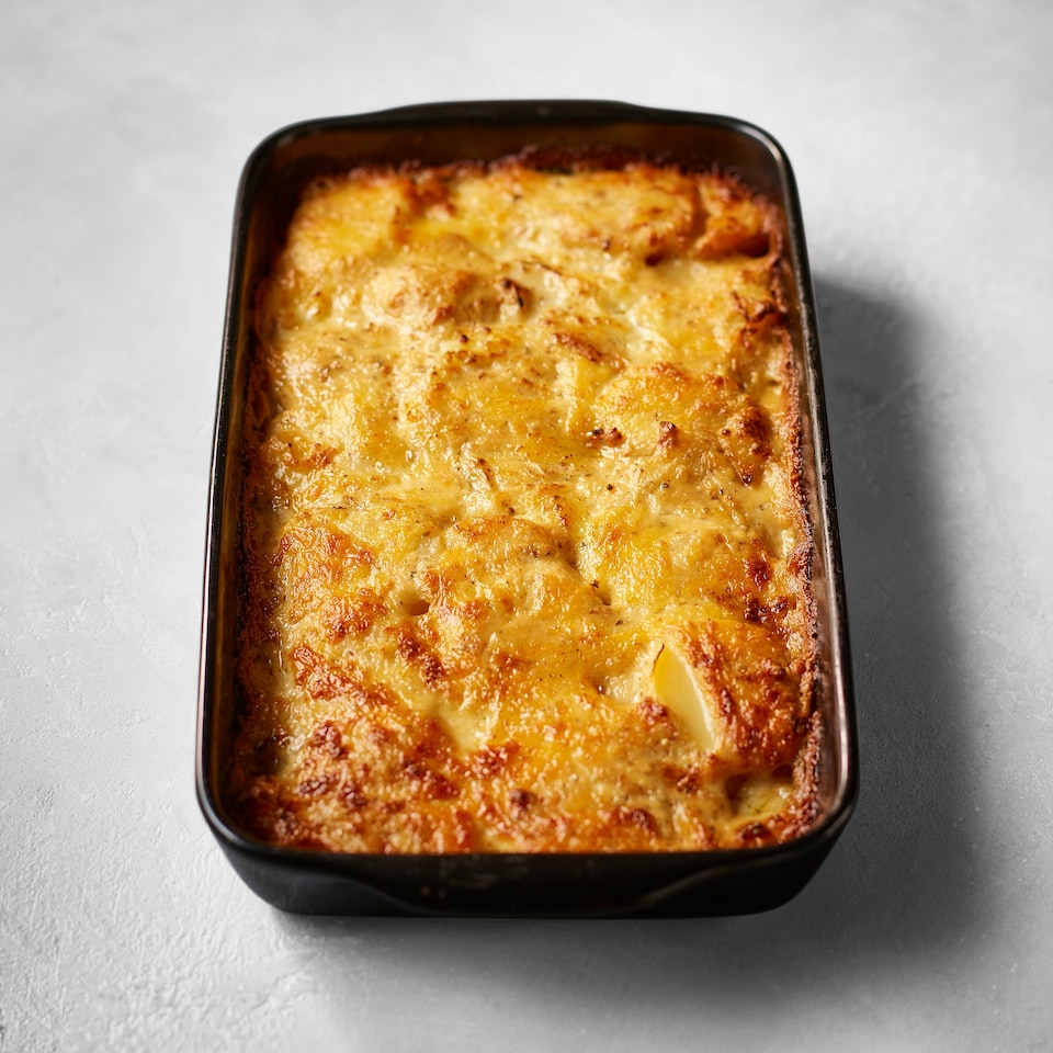 68. Tesco Finest Rarebit Dauphinoise Potatoes 800g (Serves 8)