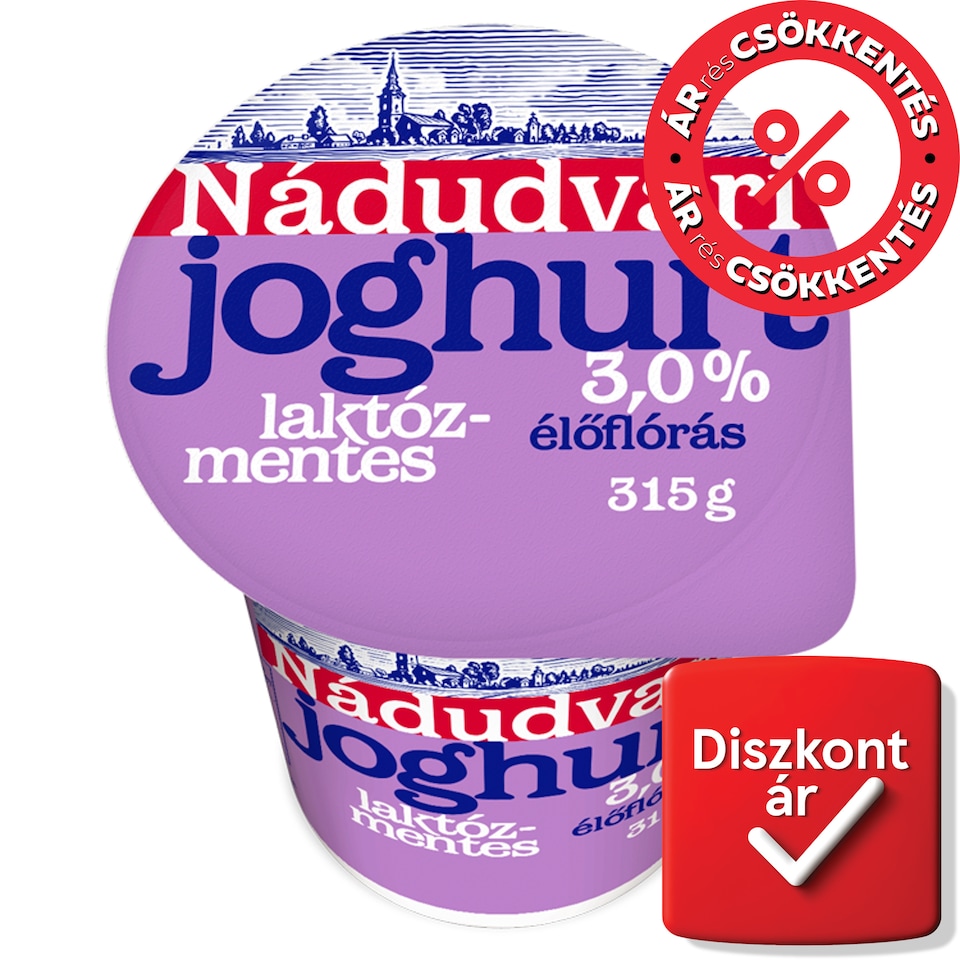 Nádudvari Lactose-Free Unflavoured Yoghurt with Live Culture 3% 315 g