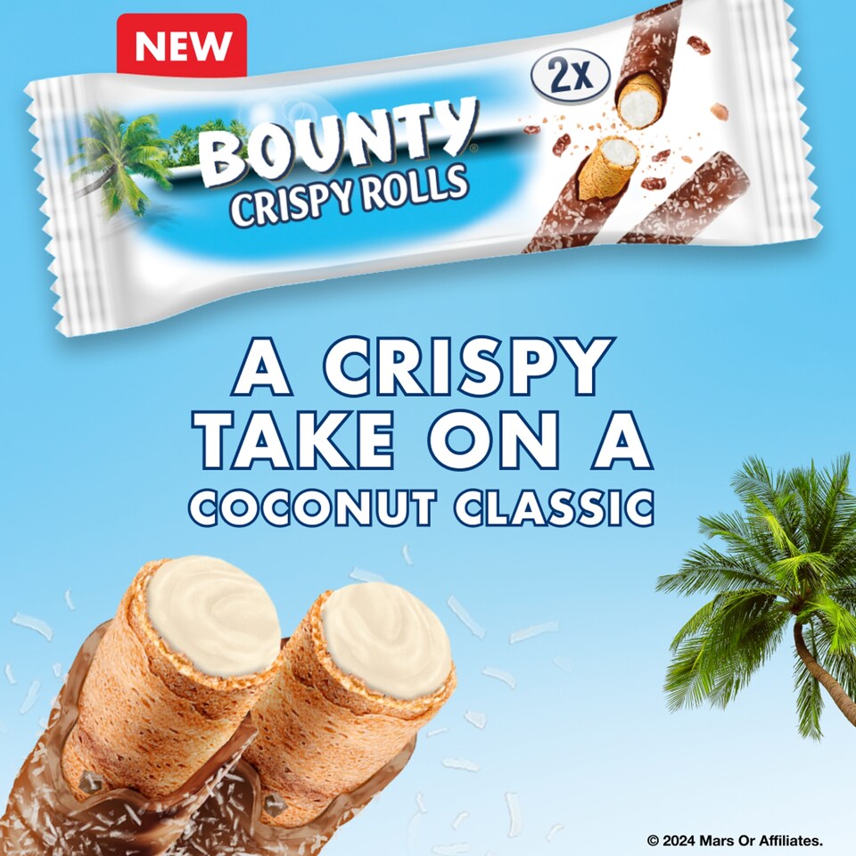 image 1 of Bounty Milk Chocolate Crispy Rolls 5 pack 117g