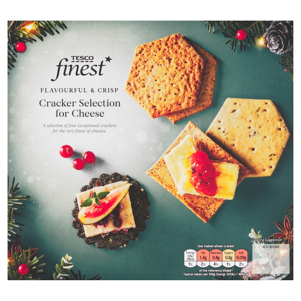 Tesco Finest Cracker Selection For Cheese 300g
