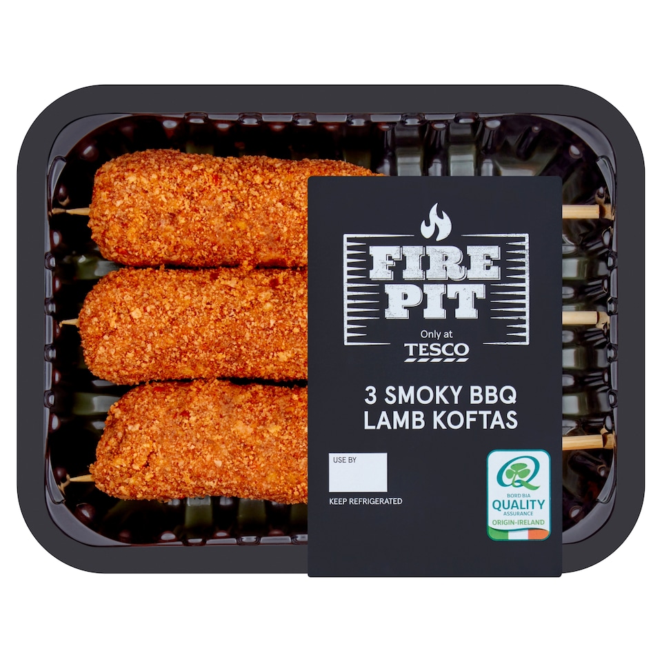 Tesco Fire Pit 3 Smoky Bbq Lamb Koftas 225G