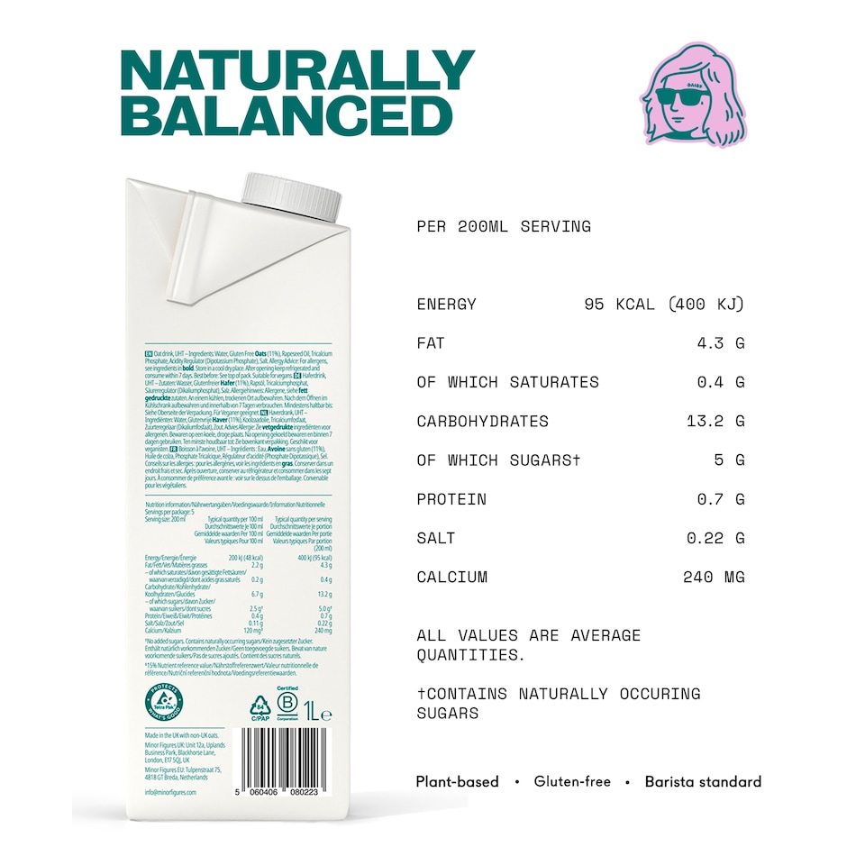 image 1 of Minor Figures Barista Oat Drink 1L