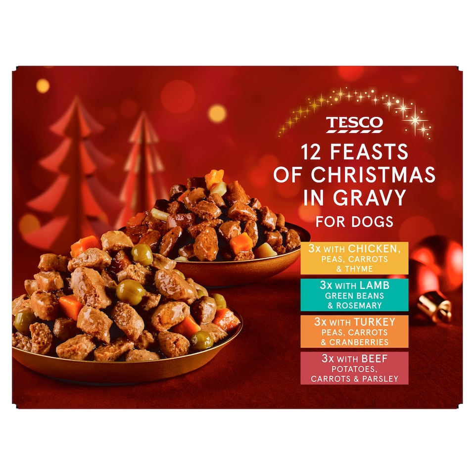 Tesco Pet 12 Festive Feasts For Dogs 12x100g