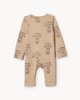 image 2 of F&F Baby Cotton Rich Printed Sleepsuit in Mink