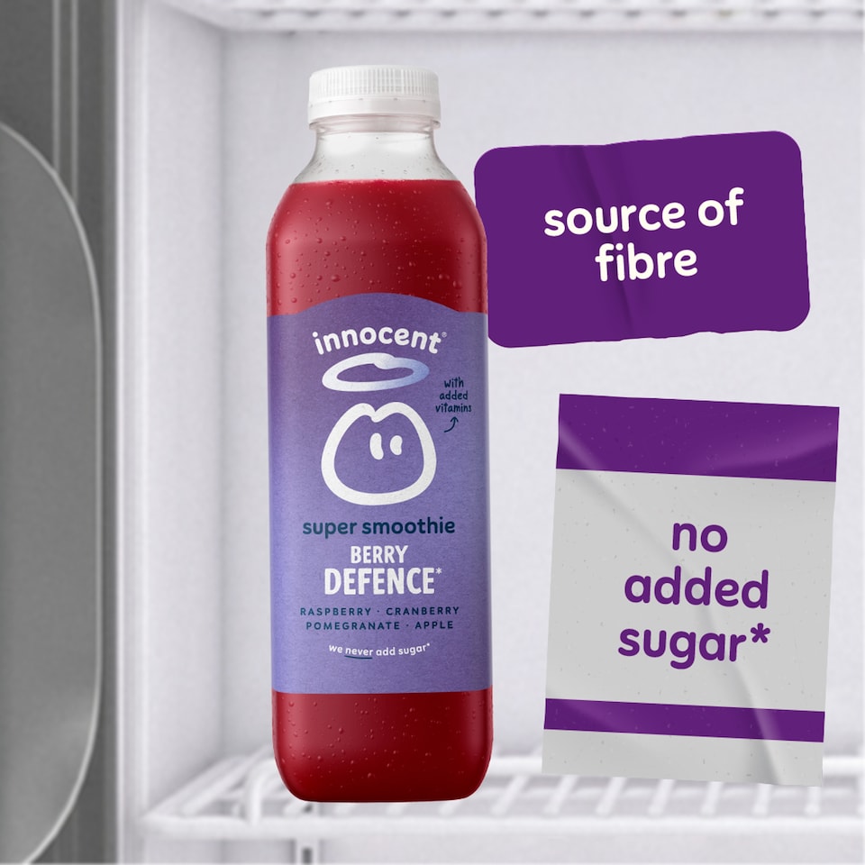 image 1 of Innocent Super Smoothie Revitalise Raspberry, Cranberry, Pomegranate & Apple with Vitamins 750ml