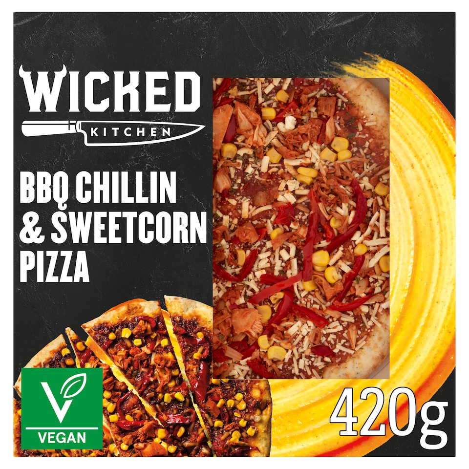Wicked Kitchen Bbq Chillin & Sweetcorn Pizza 420G