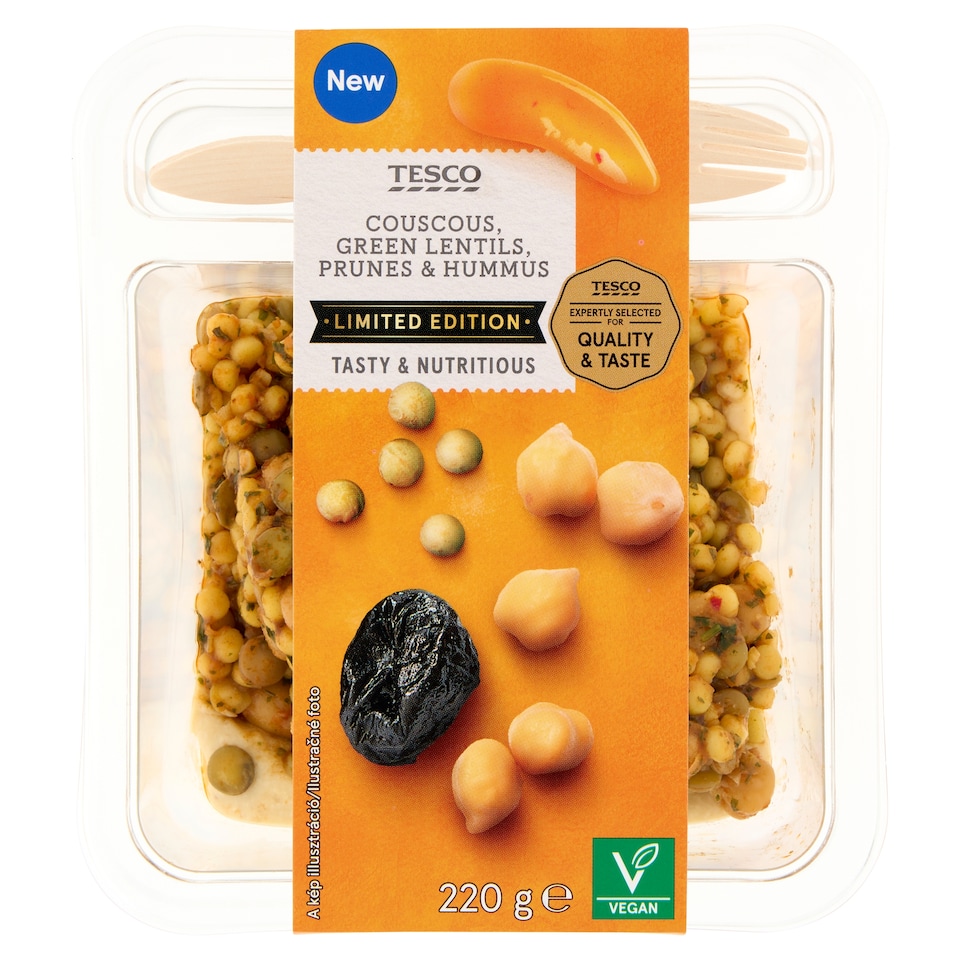 Tesco Prunes & Hummus Couscous Green Lentils 220 g