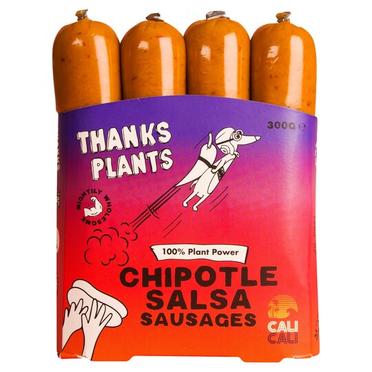 Thanks Plants Chipotle Salsa Sausages 300G Tesco Groceries