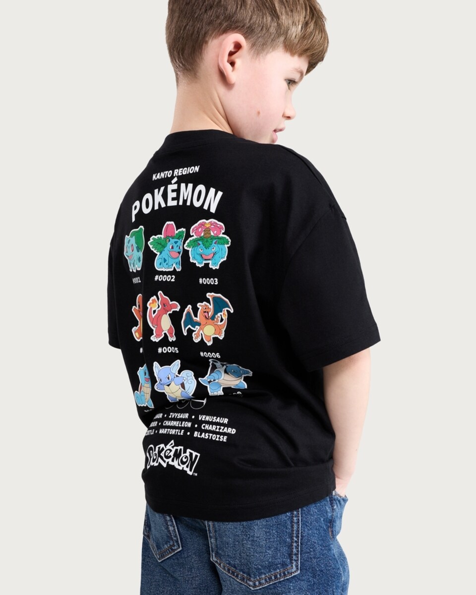 image 1 of Pokémon Ready for Battle Pure Cotton Short Sleeved T-Shirt in Grey