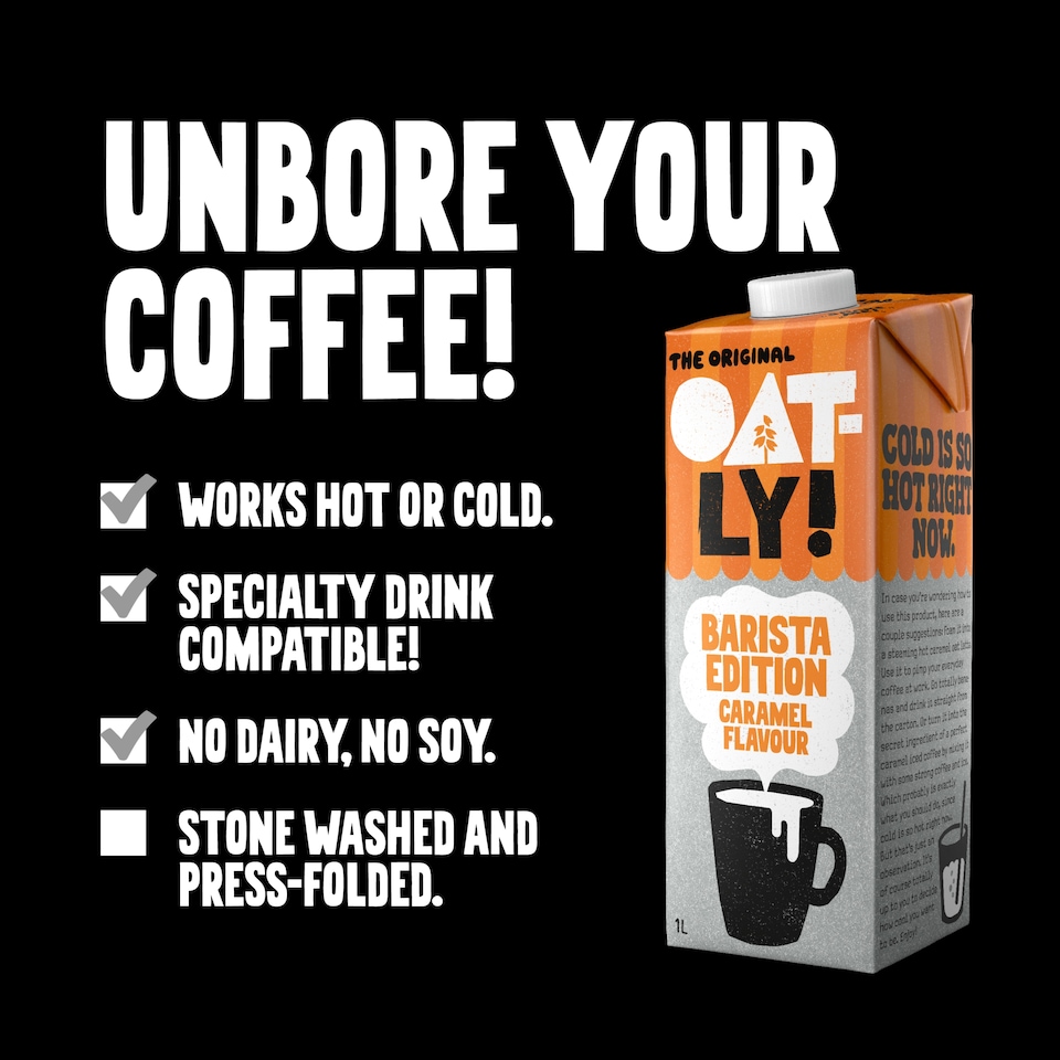 image 1 of Oatly Barista Edition Caramel Flavour Oat Drink 1 litre