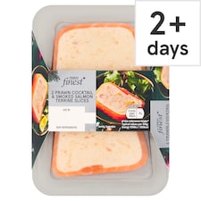 Tesco Finest 2 Prawn Cocktail and Smoked Salmon Terrine Slices 100g 