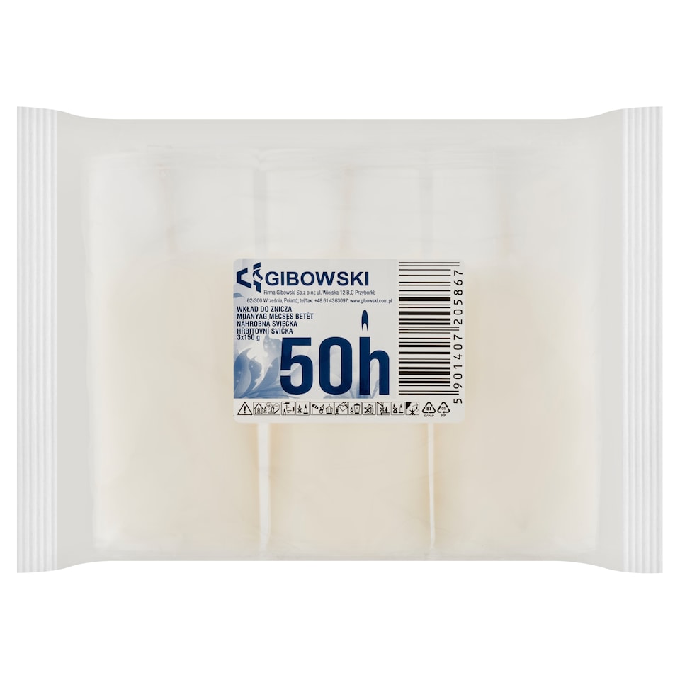 Gibowski Plastic Candle Insert 3 x 150 g