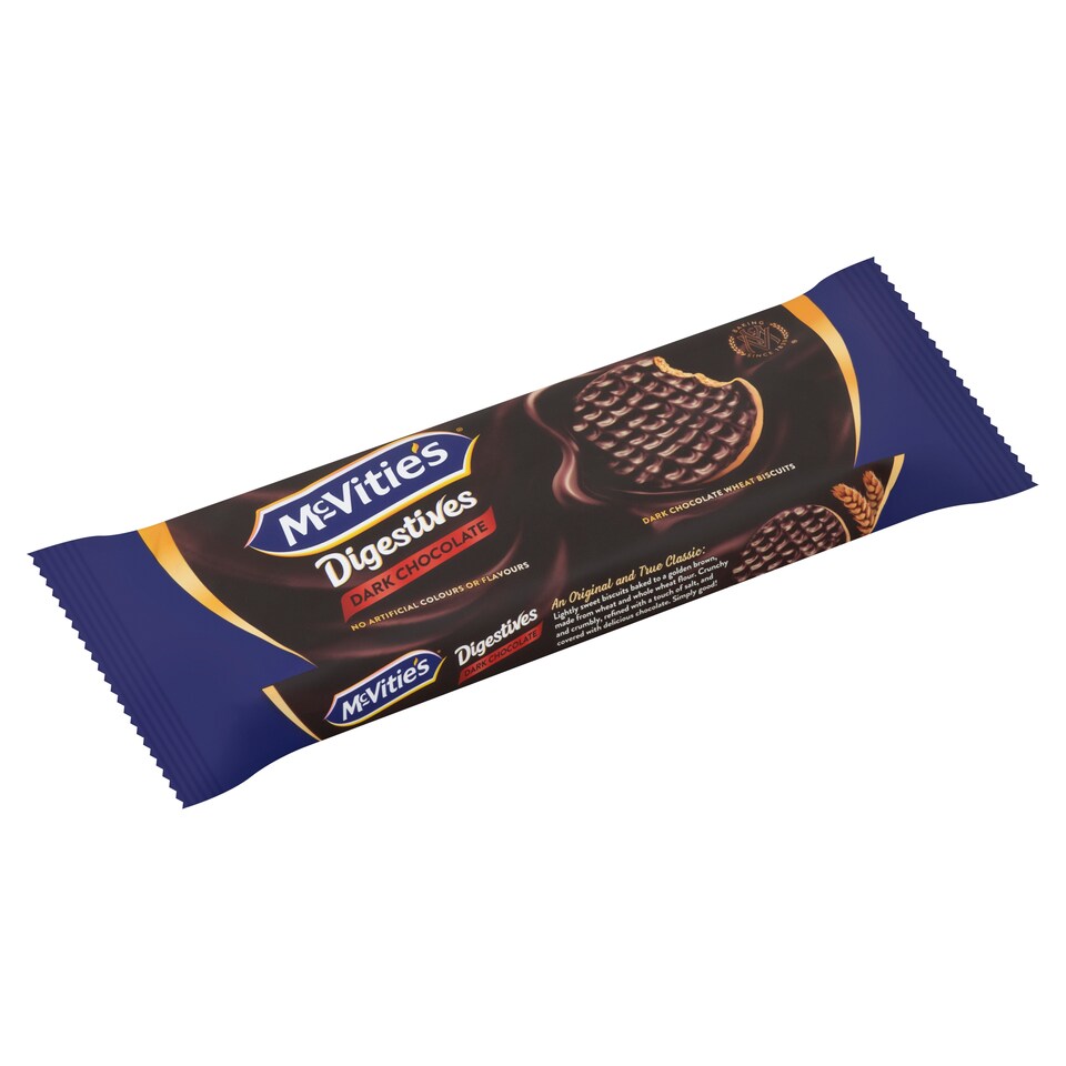 McVitie's Digestives étcsokoládéval bevont teljes kiőrlésű gabonával készült keksz 150 g   1. kép