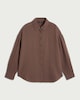 image 4 of F&F Pure Cotton Double Cloth Long Sleeved Shirt in Brown