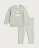 image 1 of F&F Baby 2-Piece Pure Cotton Knitted Jumper and Bottoms in Blue