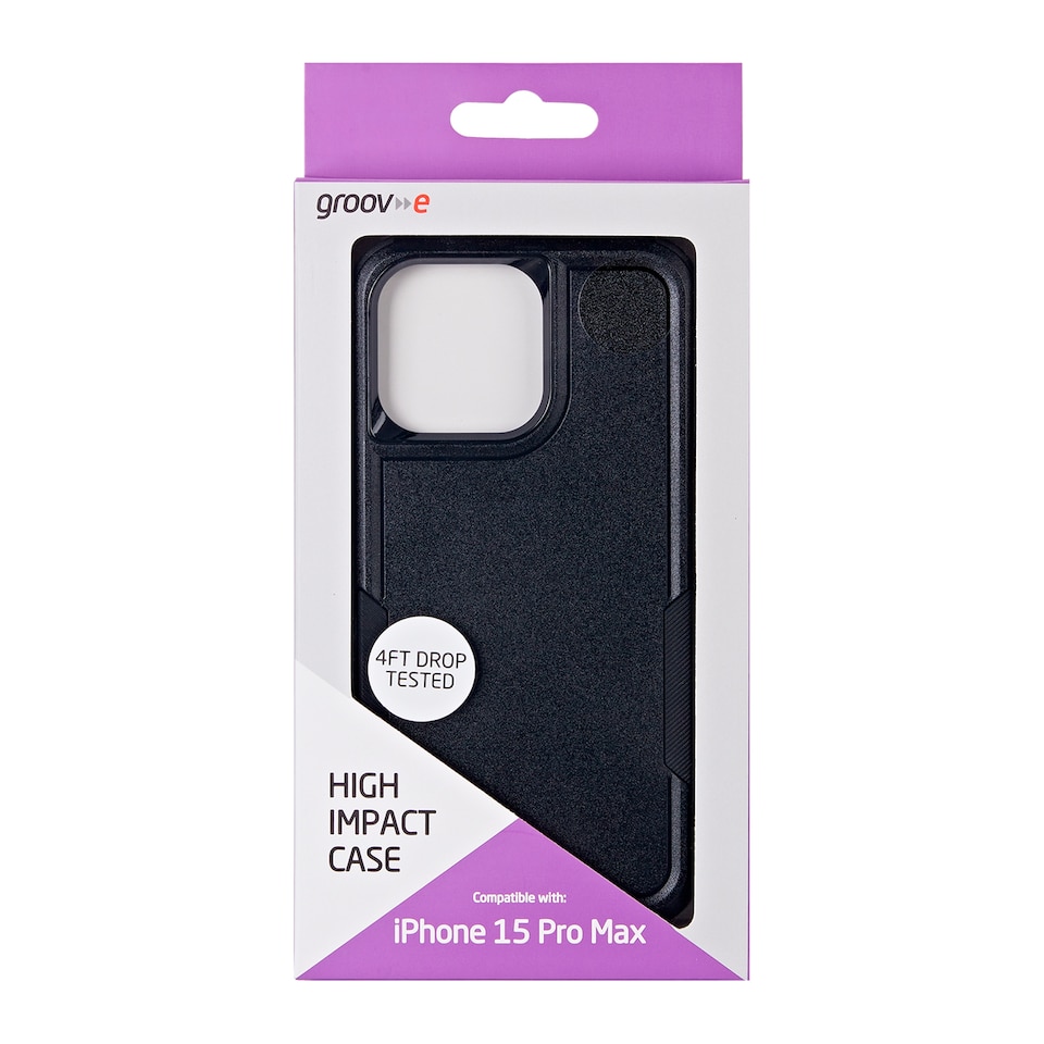 GROOV-E IPHONE 15 PRO MAX HIGH IMPACT CASE
