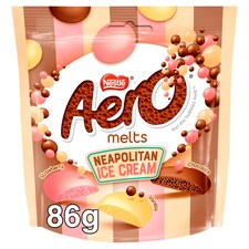 Aero Melts Neapolitan Ice Cream Flavour Milk Chocolate Pieces 86g