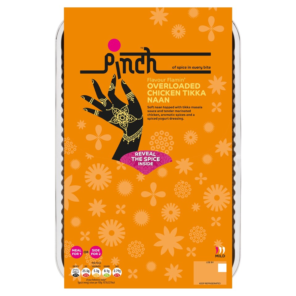Pinch Flavour Flamin’ Overloaded Chicken Tikka Naan 330g