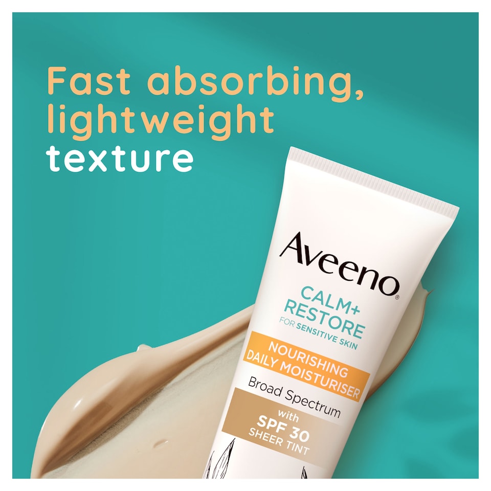image 1 of Aveeno Face CALM & RESTORE Face Cream Moisturiser with SPF30 50ml