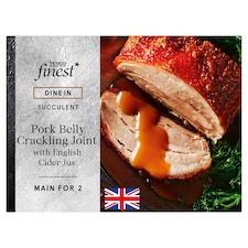 Tesco Finest Pork Belly Crackling Joint with Norfolk Cider Jus 525g