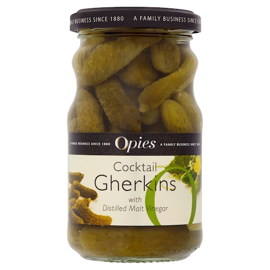 Opies Cocktail Gherkins 227G Tesco Groceries