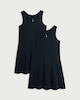 image 3 of F&F School Girls 2-Pack Cotton Rich Pinafore Dresses in Navy
