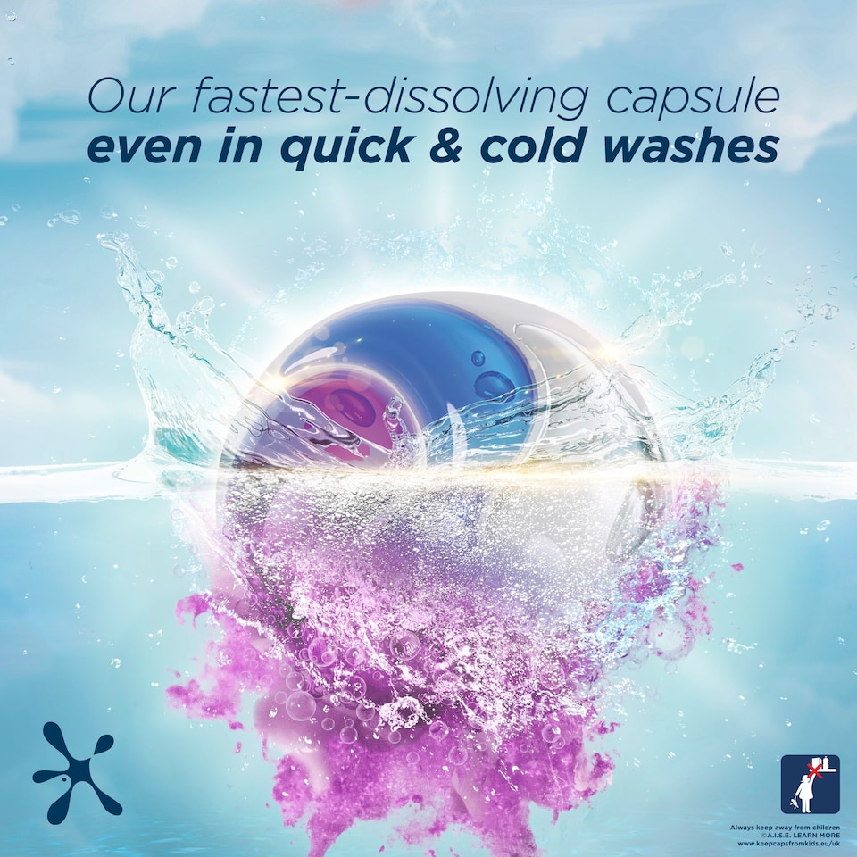 image 1 of Persil Ultimate Touch of Comfort Laundry Washing Detergent Capsules 44 Washes 928g