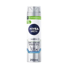 Nivea Mens Sensitive One Stroke Shave Gel 200Ml
