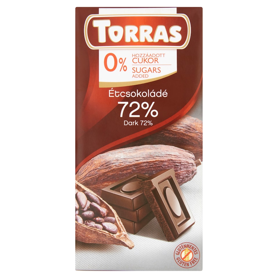 image 1 of Torras 72% Dark Chocolate with Sweetener 75 g