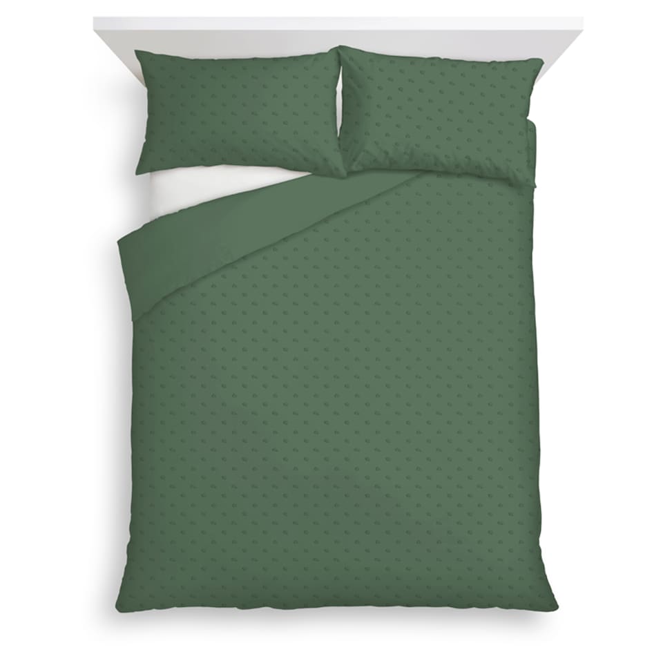 F&F Home Tufted Dot Green Duvet Set Double