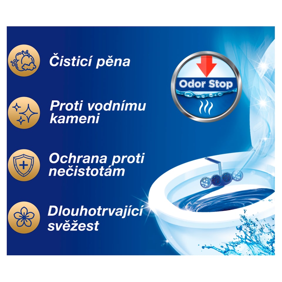 Obrázek 1 pro produkt Bref Color Aktiv Flower tuhý WC blok 50g