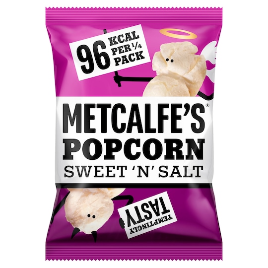 Metcalfe's Skinny Popcorn Sweet 'N Salt 80G Tesco Groceries