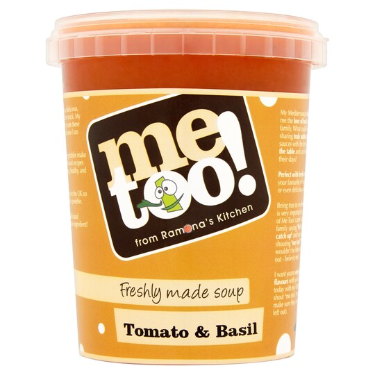 ME TOO FOODS TOMATO & BASIL SOUP 500ML Tesco Groceries