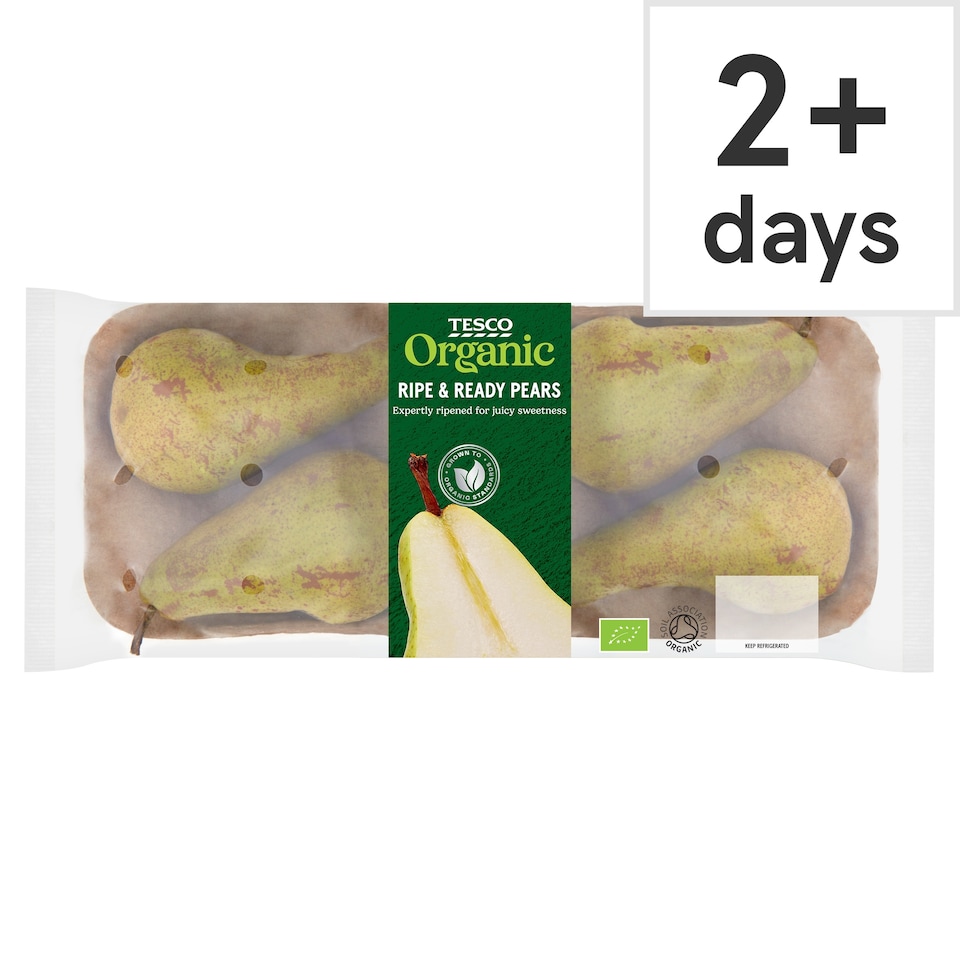 image 1 of Tesco Organic Ripe & Ready Pears 550G