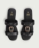 image 2 of F&F Buckle Detail Slip On Sandals in Black