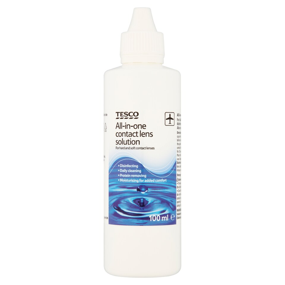 Tesco Health All-In-One Contact Lens Solution 100ml Pack
