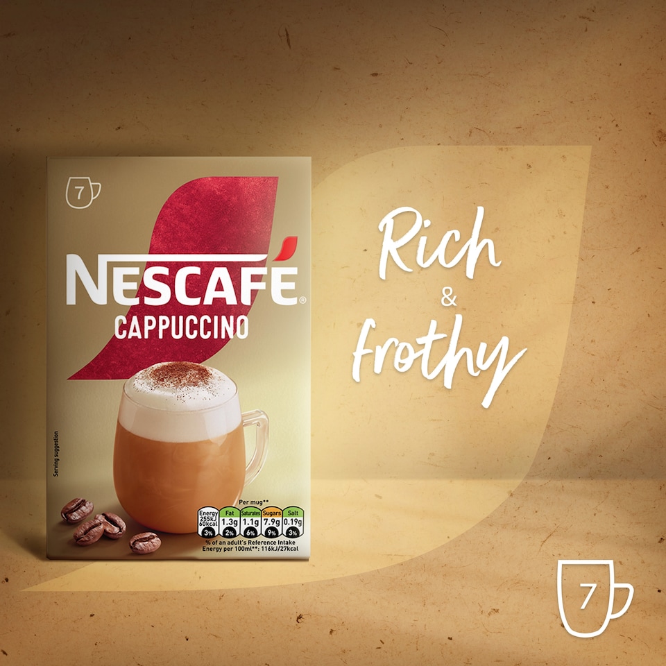 image 1 of Nescafe Cappuccino Instant Coffee 7 Sachets