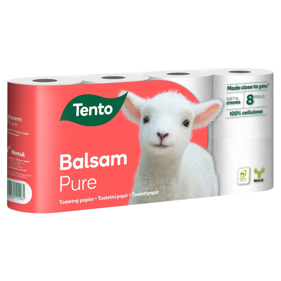 image 1 of Tento Balsam Pure Toilet Paper 3 Ply 8 Rolls