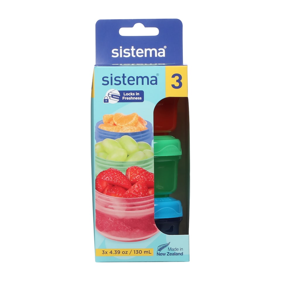 image 1 of Sistema Mini Bites To Go Lunch Snack Box 130ml 3 Pack