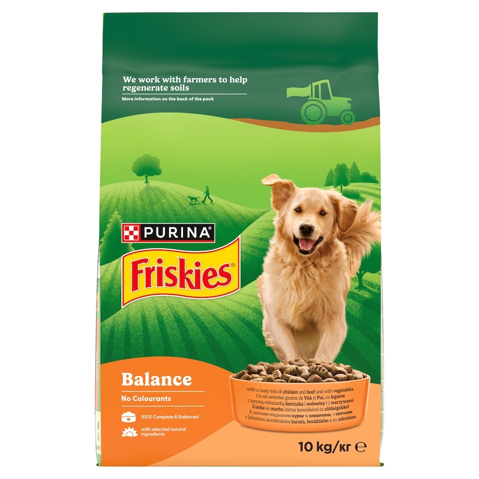 Purina Friskies Balance csirkével és hozzáadott zöldségekkel száraz kutyaeledel 10 kg