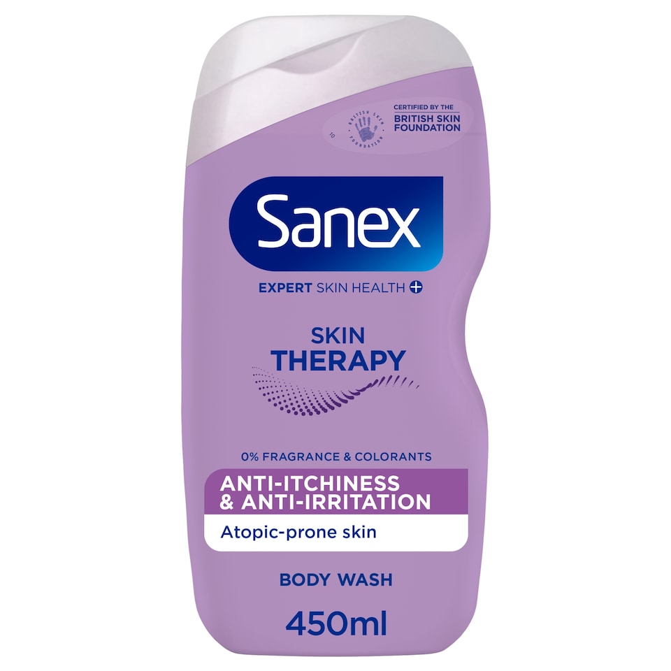 image 1 of Sanex Expert Skin Health+ Skin Therapy Anti Irritation Body Wash 450ml