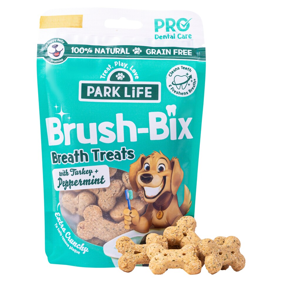 image 1 of PARK LIFE Brush-Bix Dental Breath Treats For Dogs 100g