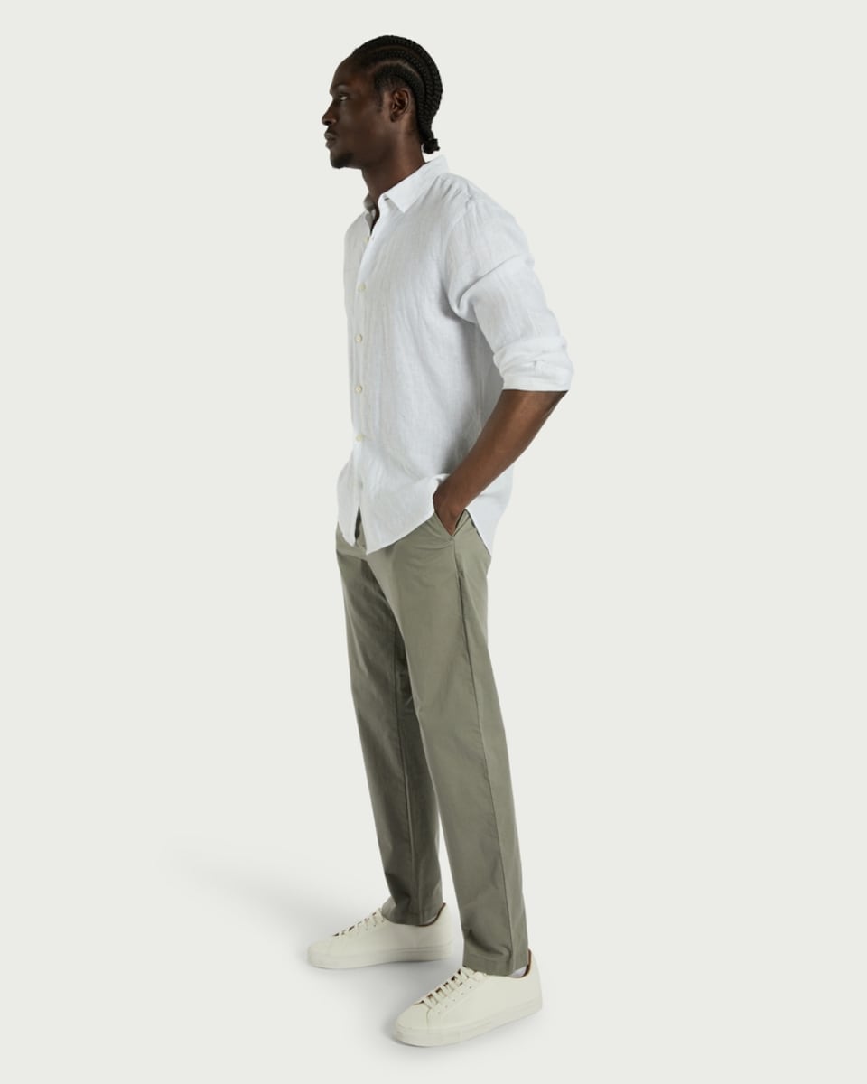 image 1 of F&F Cotton Rich FREEFIT® Chino Trousers in Khaki