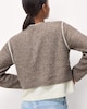 image 4 of F&F Knitted Double Layer Cardigan in Mink