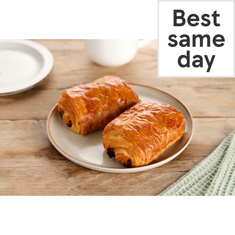 image 1 of Tesco All Butter Dark Chocolate Pain Au Chocolat 2 Pack