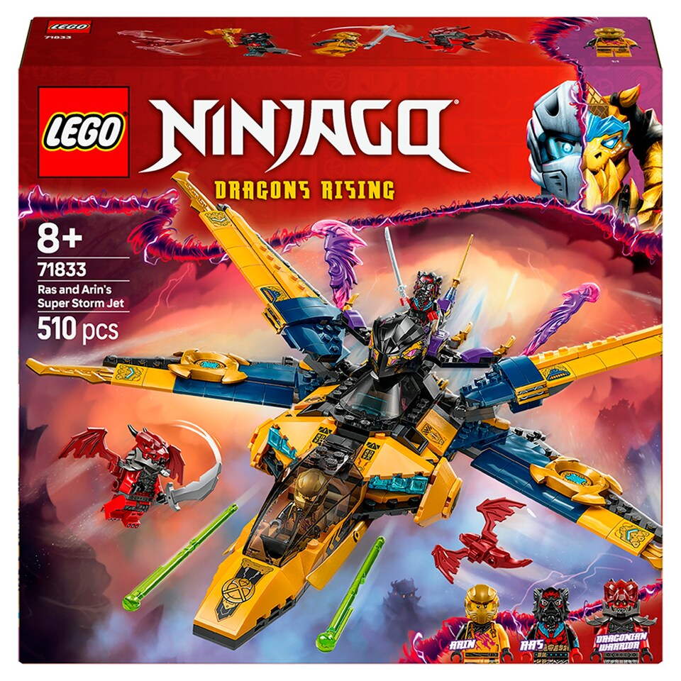 Obrázek 1 pro produkt LEGO NINJAGO 71833 Ras, Arin a superbouřkové letadlo