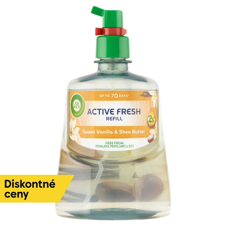 image 1 of Air Wick Active Fresh Water-Based Refill for Automatic Diffuser Sweet Vanilla & Shea Butter 228 ml