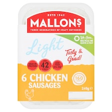 Mallons Low Fat G/ Free Chicken Sausages 240G