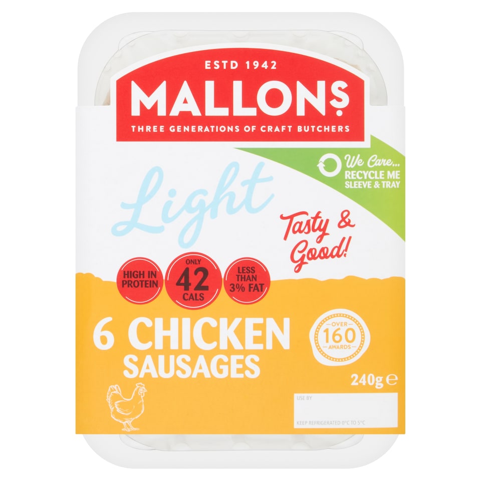 Mallons Low Fat G/ Free Chicken Sausages 240G